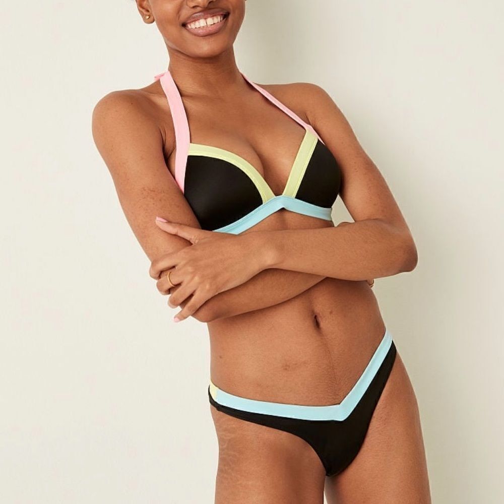 Victoria’s Secret Pink Swim Push Up Triangle Padded Bikini Top & Itsy bottom Set